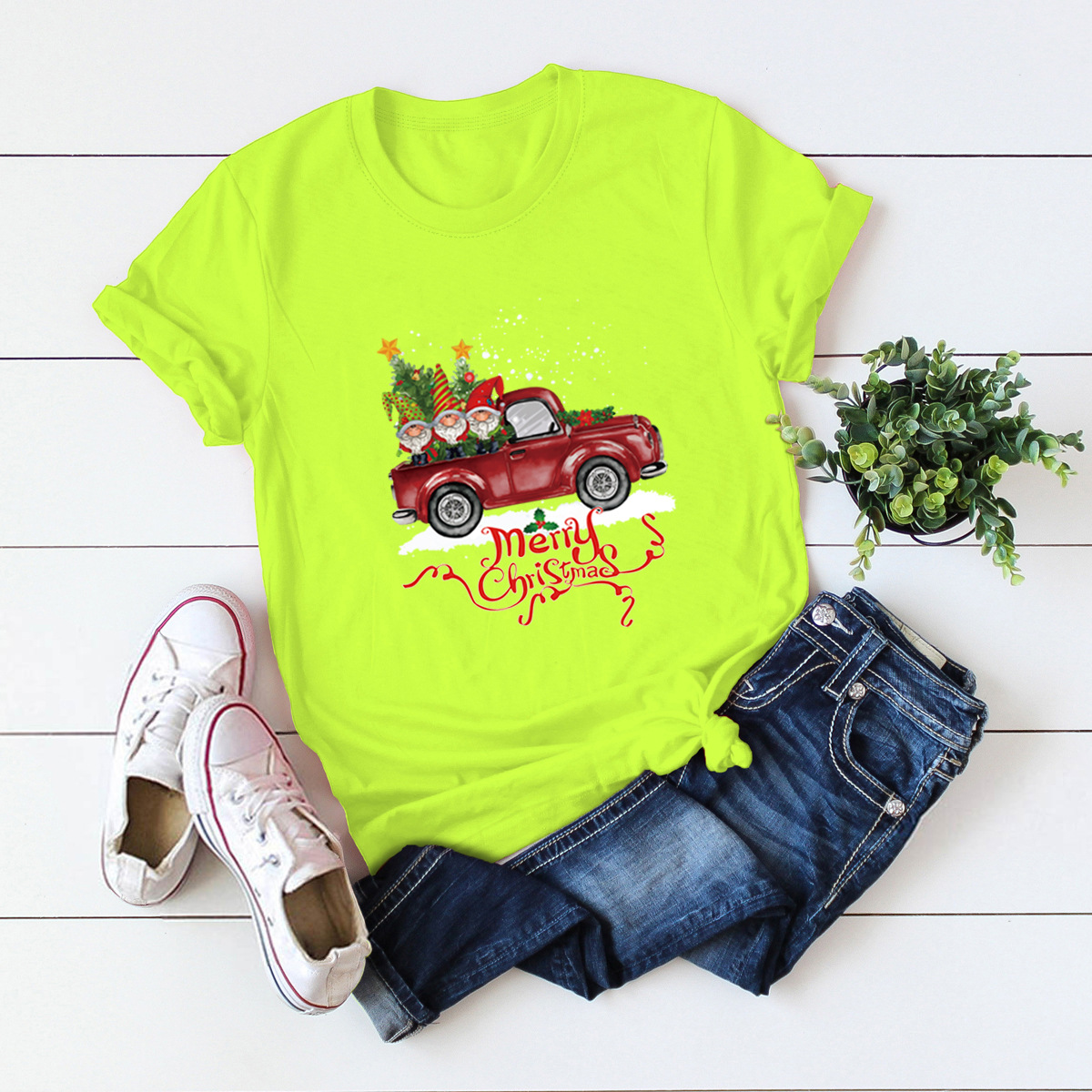 Christmas Christmas car short-sleeved t-shirt NSSN11937