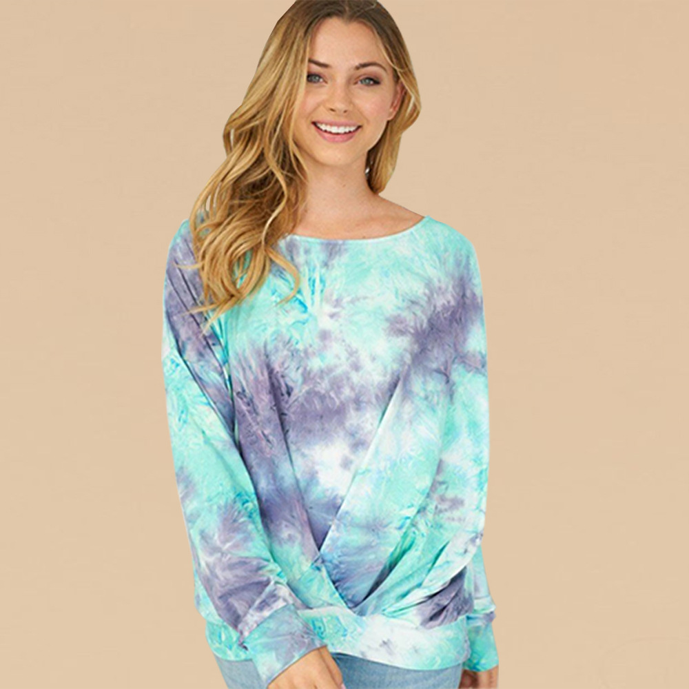 Nihaostyle Clothing Wholesale new long-sleeved tie-dye top NSHYG66731