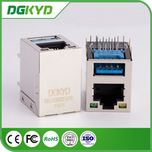 DGKYD厂家供应 KRJ-USB03YGZNL RJ45+USB3.0插座 带灯不带变压器