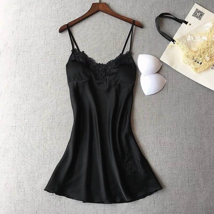 Новый европейский и американский взрывной ремень глубокая V имитация шелковой ночной юбки удобный кружевной источник внешней торговли оптом 053