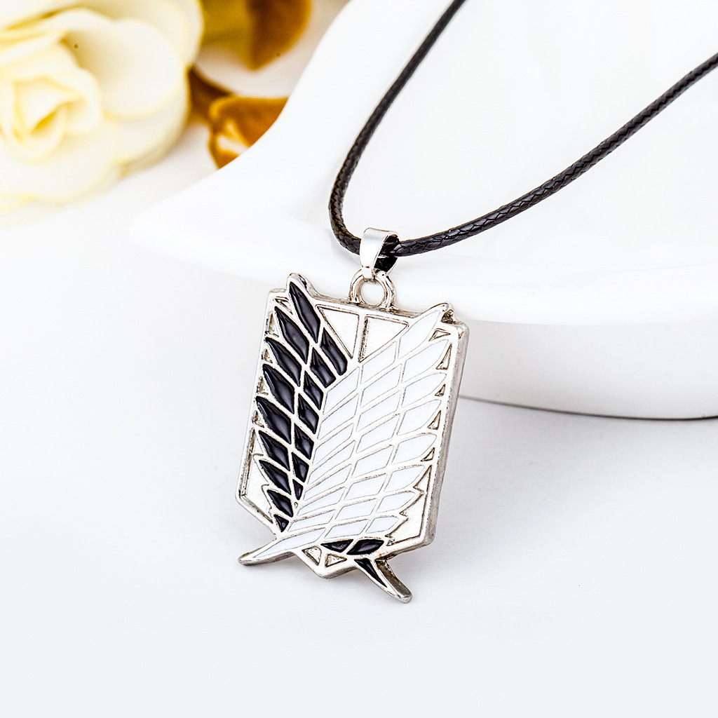 fashion feather simple necklace