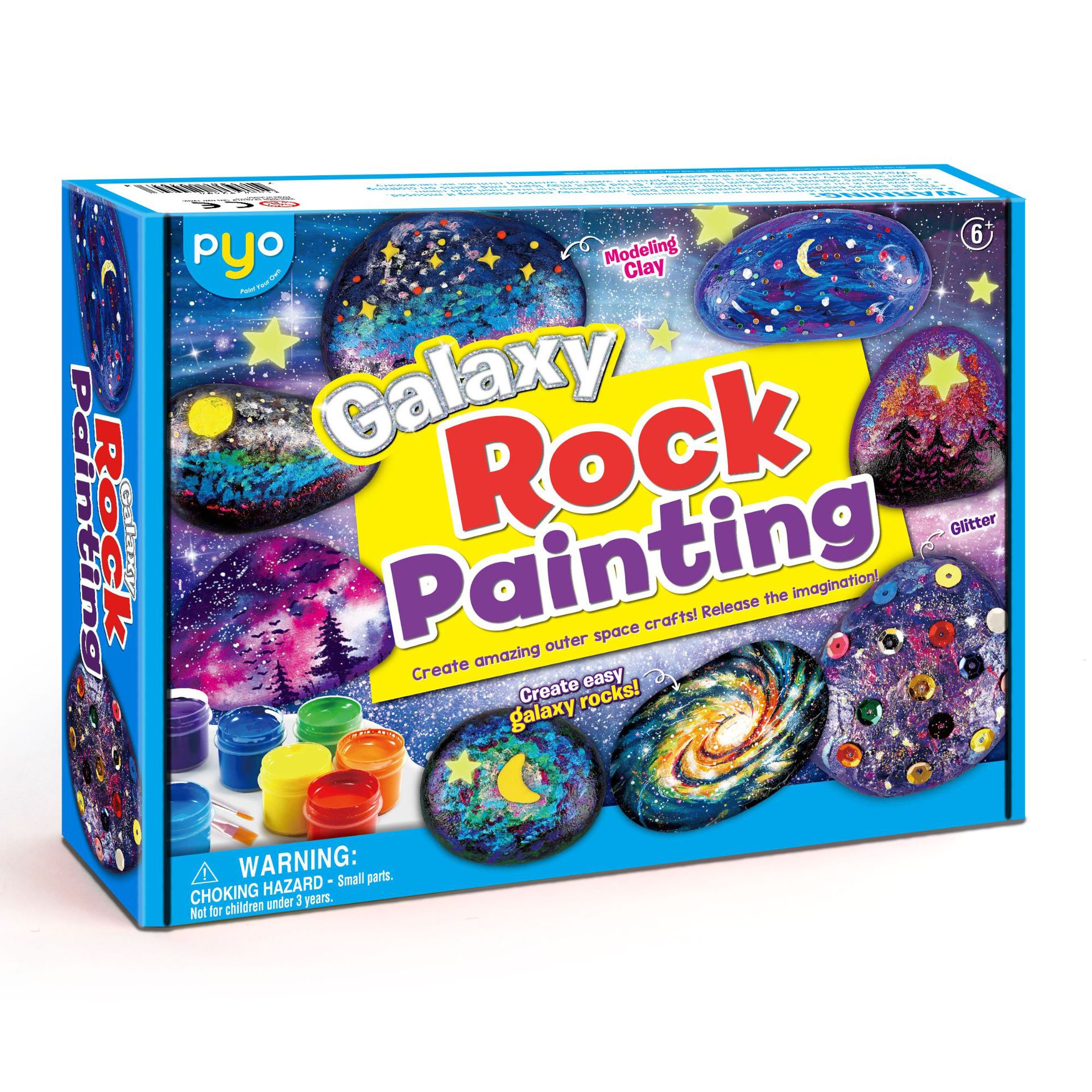 跨境热销益智儿童绘画玩具手工diy石头彩绘涂鸦创意上色玩具套装