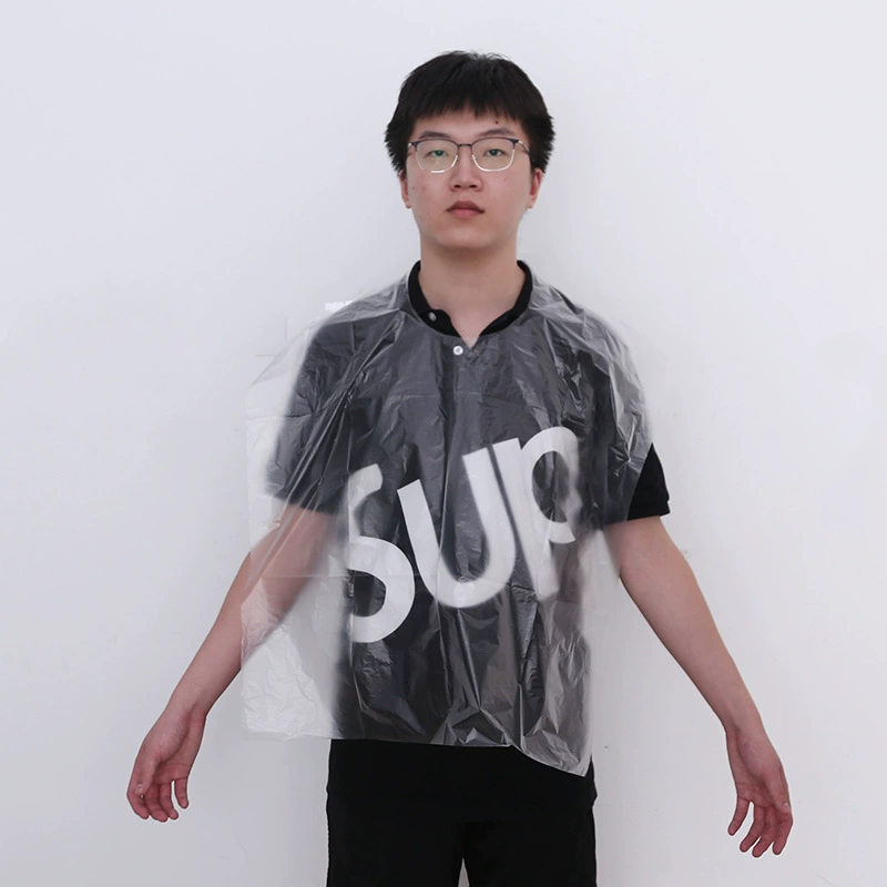 Одноразовая прозрачная ткань для стрижки волос Парикмахерская Водонепроницаемая шаль парикмахерская стрижка и глажка волос масло окрашивание волос PE нагрудник