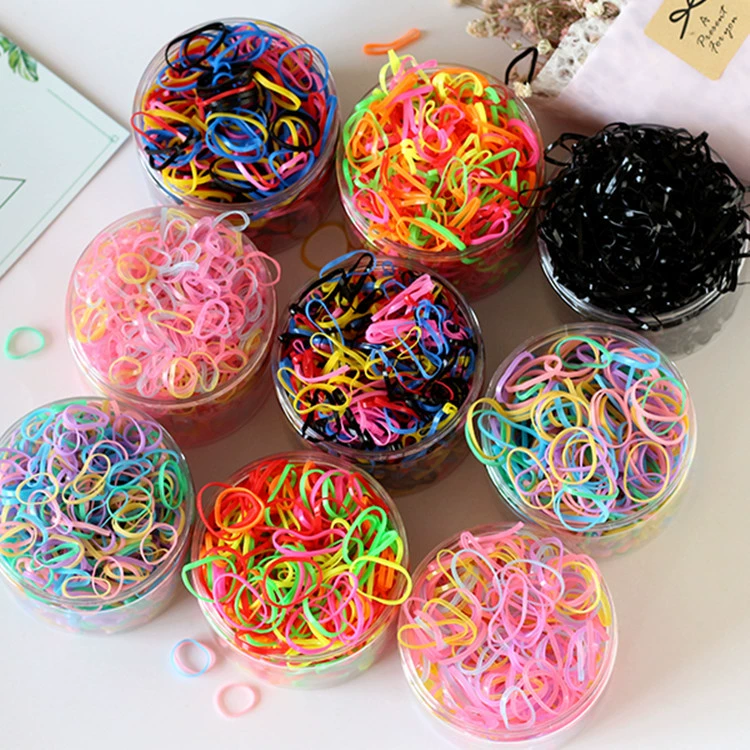 Explosive little girl hair accessories wholesale 1000 hair rope disposable rubber band Simple Transparent children's rubber band set