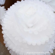 纸花40公分车头花纸花 晨博殡葬用品大全 花圈材料批发 大白花殡