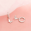 Short fashionable earrings, silver 925 sample, internet celebrity