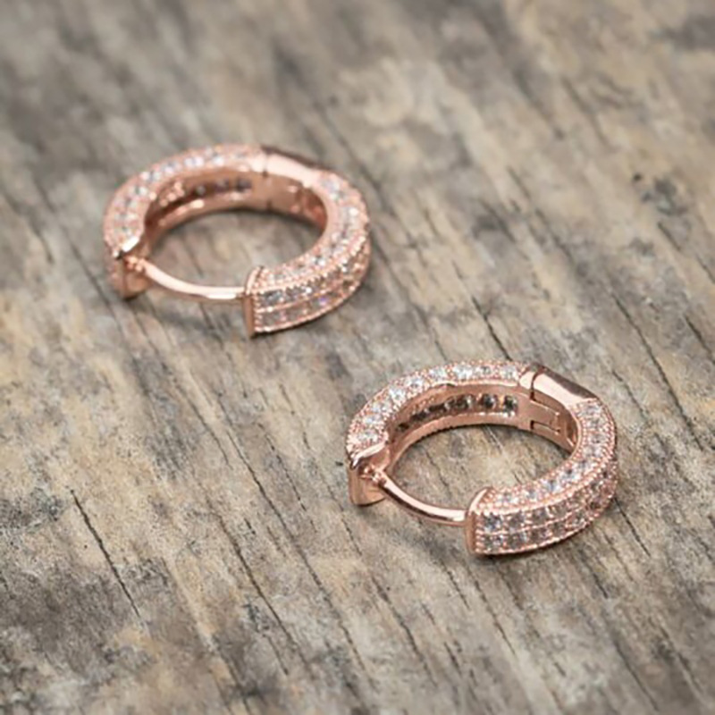 Fashion Simple Copper Inlaid Zircon Earrings Wholesale display picture 5