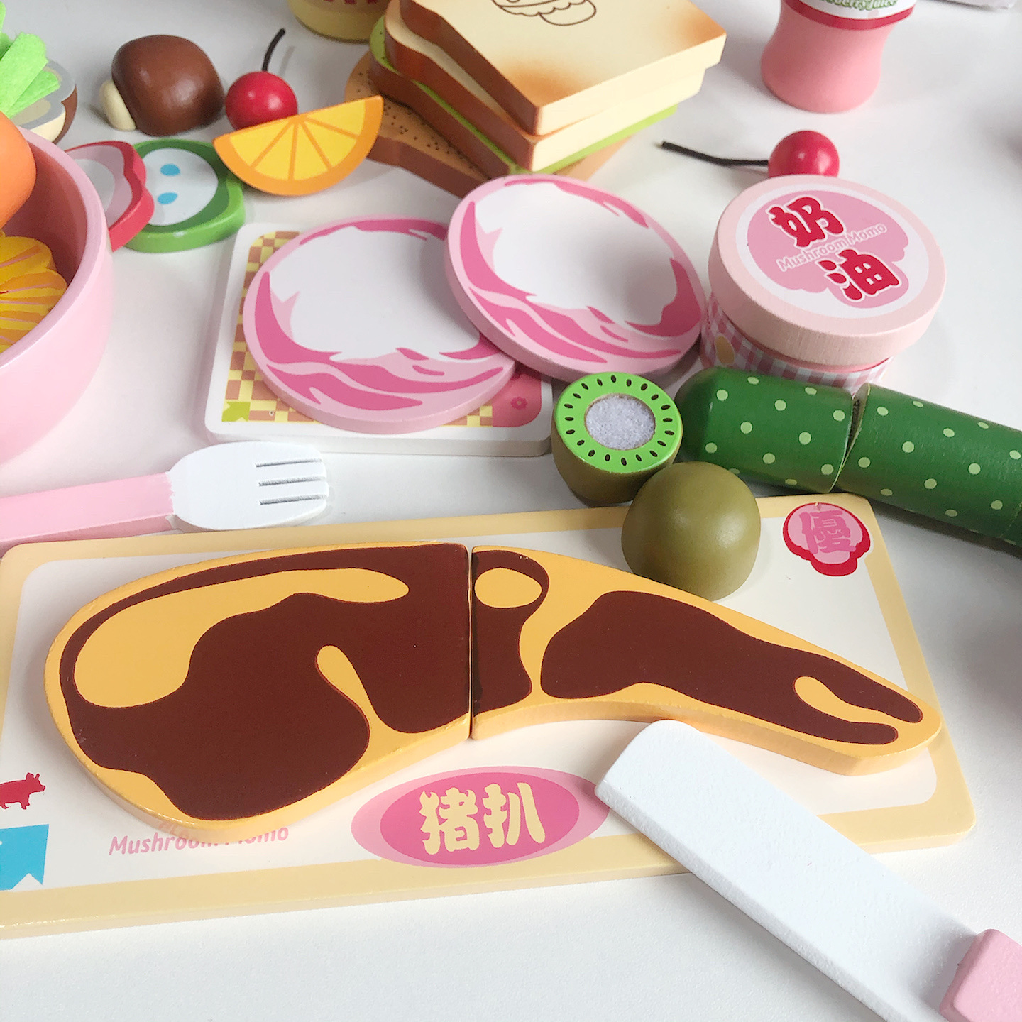 Youmu cena de estilo occidental de madera de simulación de cocina jugar Casa de los niños de corte magnético juguetes de madera de corte