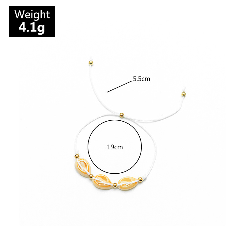 Bz1208 المجوهرات الأوروبية والأمريكية عبر الحدود سوار الصدف البوهيمي بسيط ومصنع سوار منسوج يدويًا display picture 1