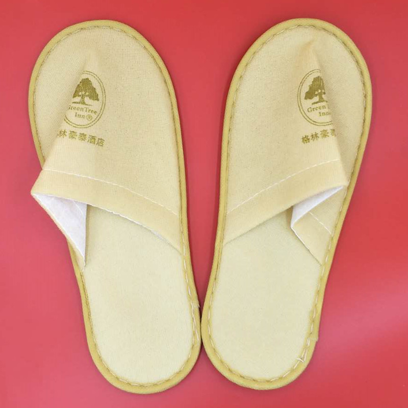 hotel eva Bottom slippers disposable towel Picking slipper GreenTree Calico Mami Cloth slippers wholesale