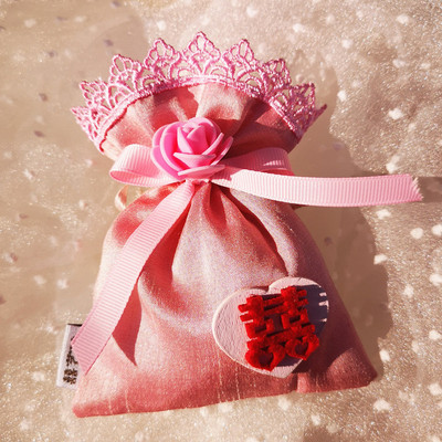 新中式创意结婚伴手礼  婚礼婚庆用品 中国风喜糖盒抽绳喜糖袋子