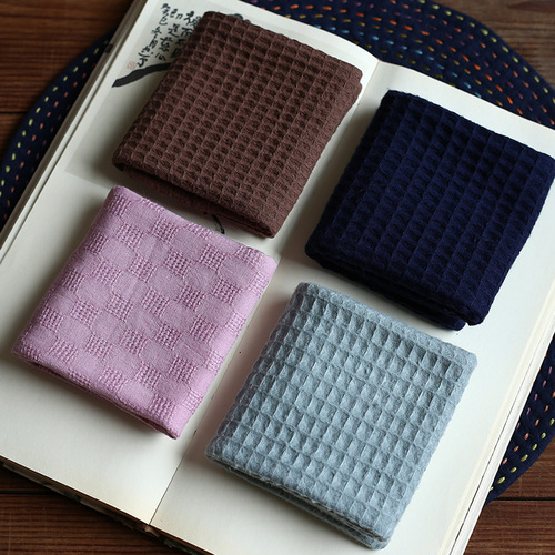 40 colors Japanese style pure cotton tea towel square towel Japanese clean side fresh cotton gauze handkerchief Kung Fu tea set coaster accessories