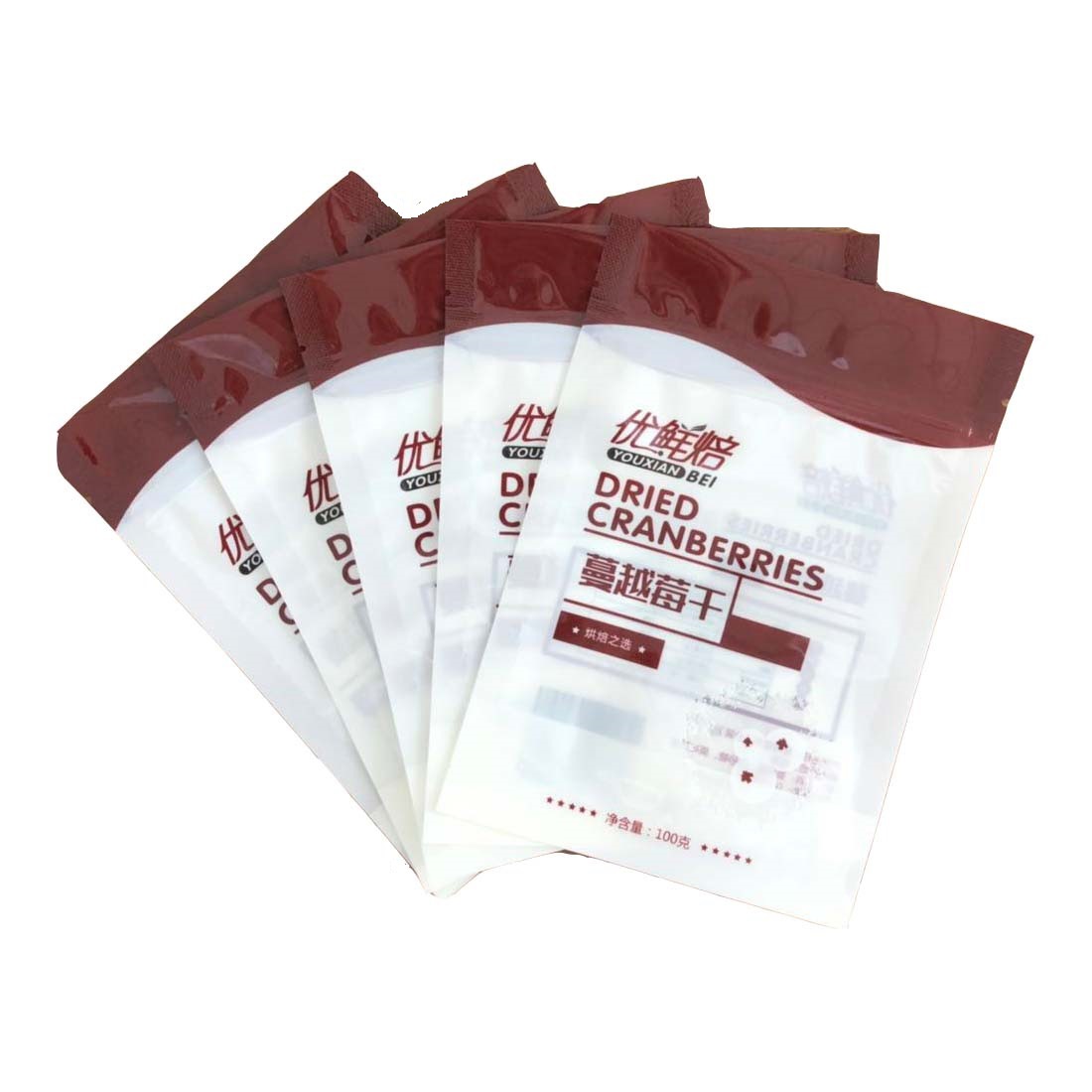 定制蔓越莓饼干透明包装袋糖果休闲零食食品袋烘培面包自立自封袋