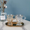 INS retro amber relief cup tea cup water cup water glass to shoot background relief glass glasses