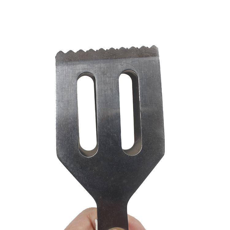 Acero inoxidable barbacoa parrilla al aire libre barbacoa herramientas 6-piezas conjunto mango de madera barbacoa traje barbacoa al aire libre combinación parrilla