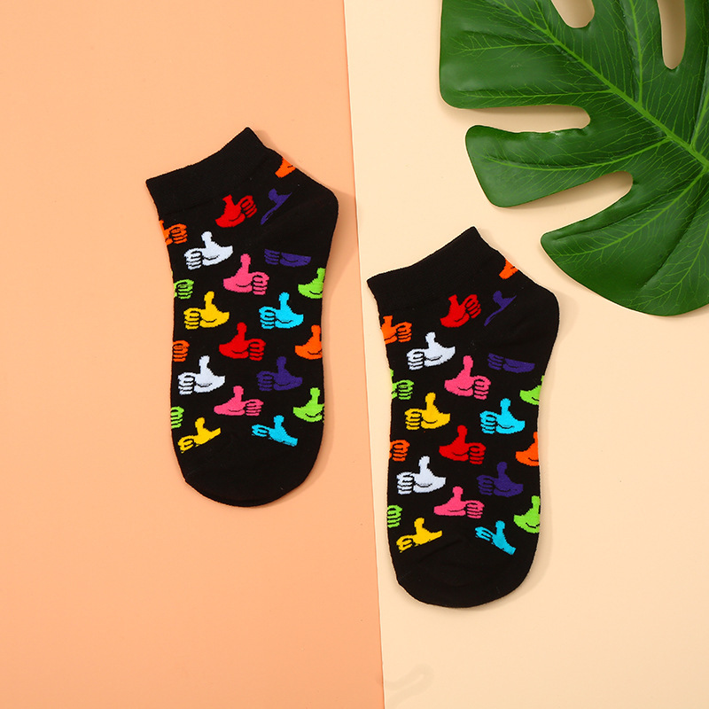 Unisex/both men and women can trend cartoon super short tube (boat socks) socks