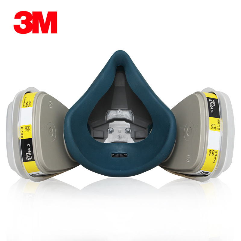 3M6502 con 6002 máscara de gas ácido máscara de gas cloro máscara de dióxido de azufre