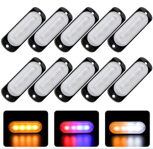 Car net flash light one drag four 4LED 6LED wireless remote control strobe warning light truck side light
