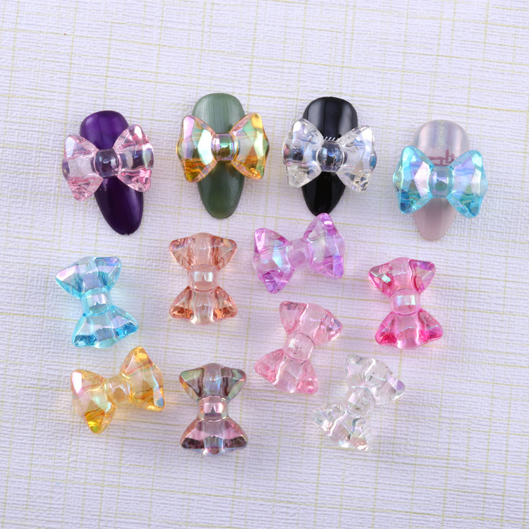 Internet-famous Nail Art Transparent Crystal Aurora Bow Colorful Color Three-dimensional Magic Color Nail Sticker New Large Size Internet-famous Nail Art Transparent Crystal Aurora Bow Colorful Color Three-dimensional Magic Color Nail Sticker New Large Size