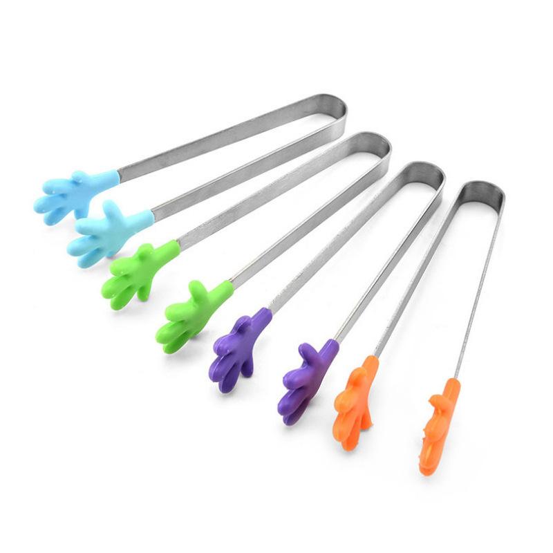 Silicone mini stainless steel food clip small creative small slap…