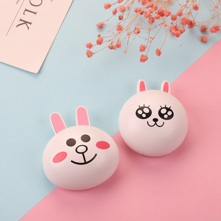 现货卡通兔隐形眼镜盒 简约可爱便捷美瞳盒塑料眼镜盒厂家批发|ms