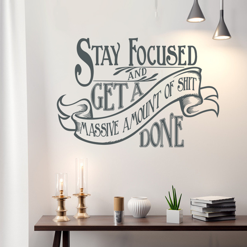 New Simple English Slogan Wall Stickers display picture 6