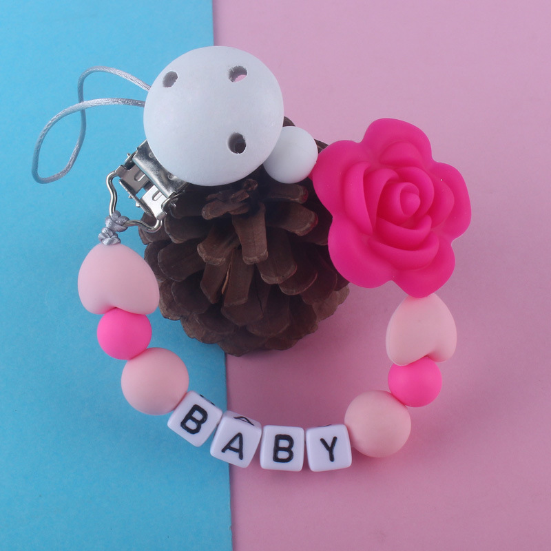 Nueva Cadena de chupete bebé suministros de silicona anti-gota Cadena de comercio exterior eBay Amazon mordedor chupete clip de la cadena