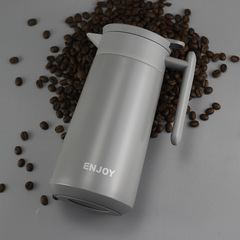 批發尊享800ml咖啡壺超長保溫旅行壺帶手柄便攜304不鏽鋼保溫杯壺