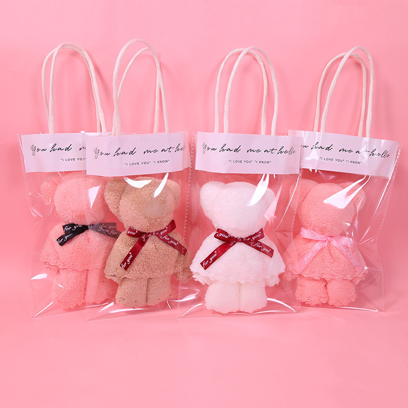 毛巾小熊造型宝宝满月结婚回礼婚庆伴手礼盒搭配ins风开业小礼品