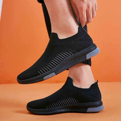 New spring trendy fashionable casual shoes, sports shoes, socks, slip-on slip-ons, fly-knit breathable men's shoes
