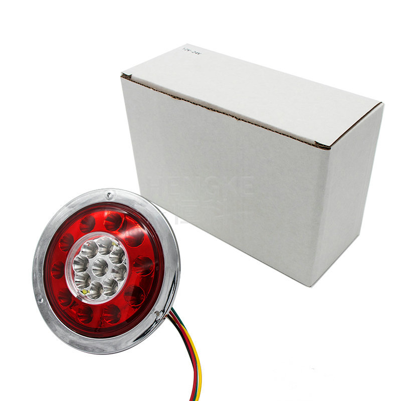 AliExpress Amazon 19LED taillight independent station plastic taillight YD-19-type electroplating ring two-color round light