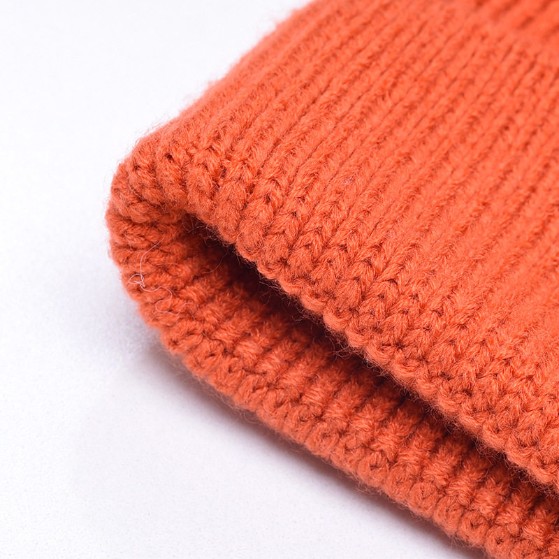 Pure color knitted wool warm hat NSCM10082