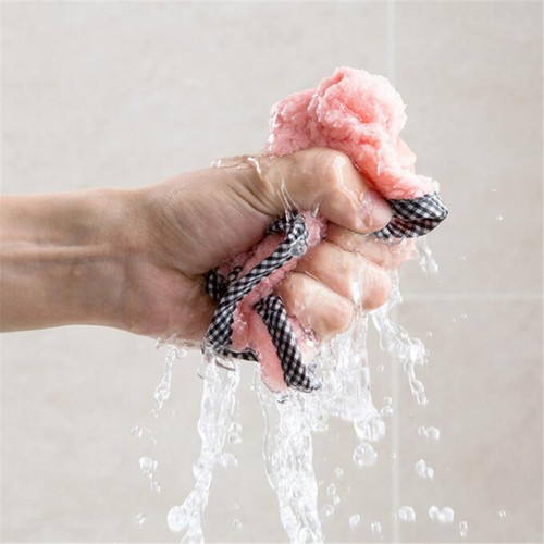 Coral velvet hanging pineapple grid lint-free rag absorbent dishcloth kitchen scouring pad to wipe table and dishes