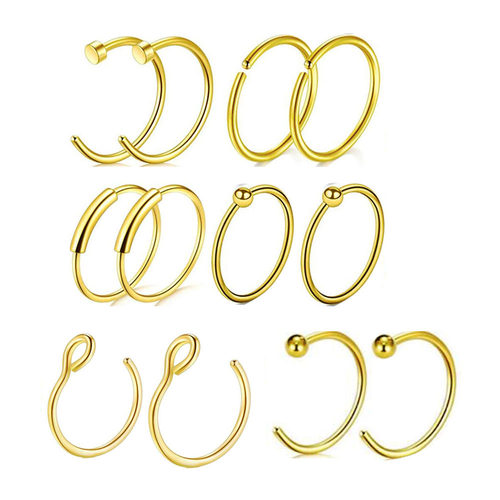 Nose Nail Mixed Set Stainless Steel Lip Nail Eyebrow Nail Nose Piercing Jewelry Wholesale detail image 10