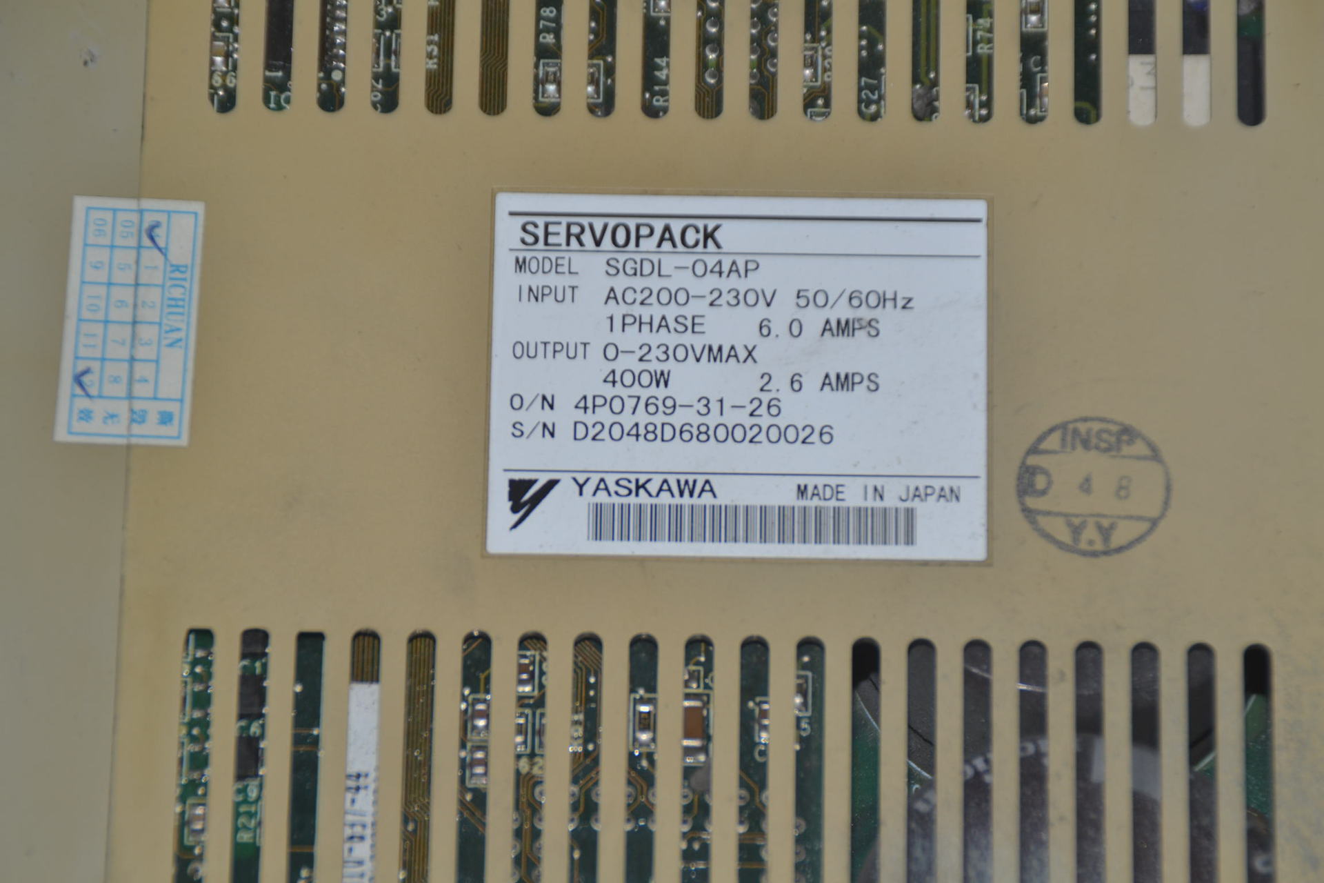 安川伺服驱动器  SGD-02AHY17    SGD-02AHY37