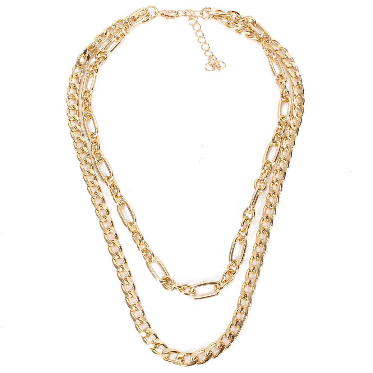 Fashion Simple Metal Necklace Jewelry  Style Double Chain Clavicle Chain   Nihaojewelry Wholesale display picture 6
