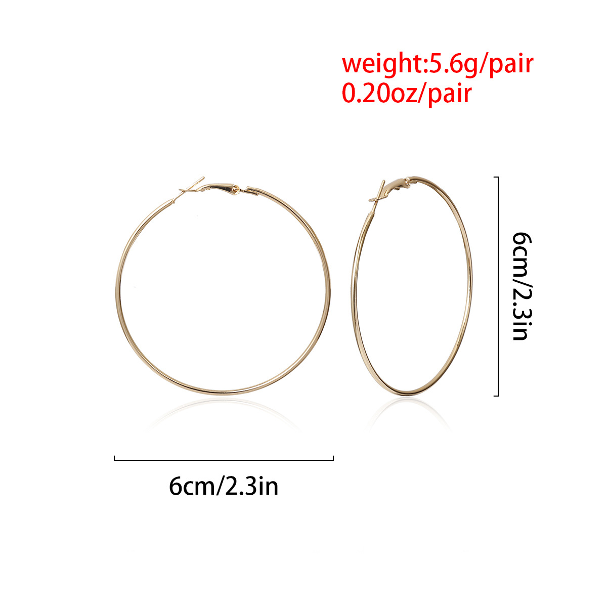 Contour Multilatéral Creux Simples Boucles D&#39;oreilles Géométriques Exagérées Carrées En Gros Nihaojewerly display picture 5