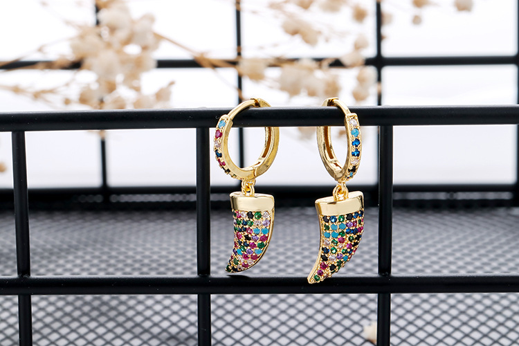 10g Weight Zircon Inlay Material Earrings Classification Housewarming, Anniversary, Business, Wedding, Travel, Birthday, Festival Occasion Copper Material Geometric Pattern Women'S Gender Plating Design Fashion Style Copper Plating Geometric Zircon 13