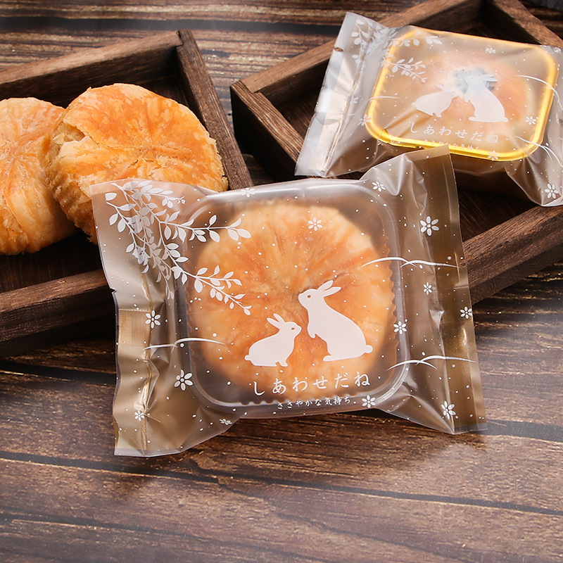 流心月饼包装袋 厂家直销手工制作月饼袋雪媚娘蛋黄酥机封袋100只