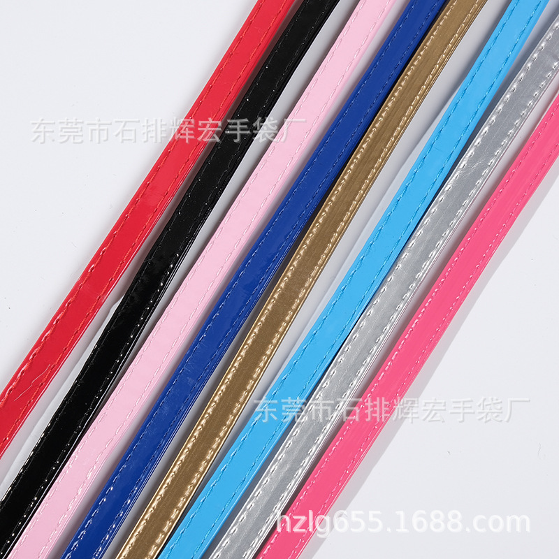 厂家批发订制礼品盒PU皮手提带皮条皮绳 真皮手挽带皮拉手带