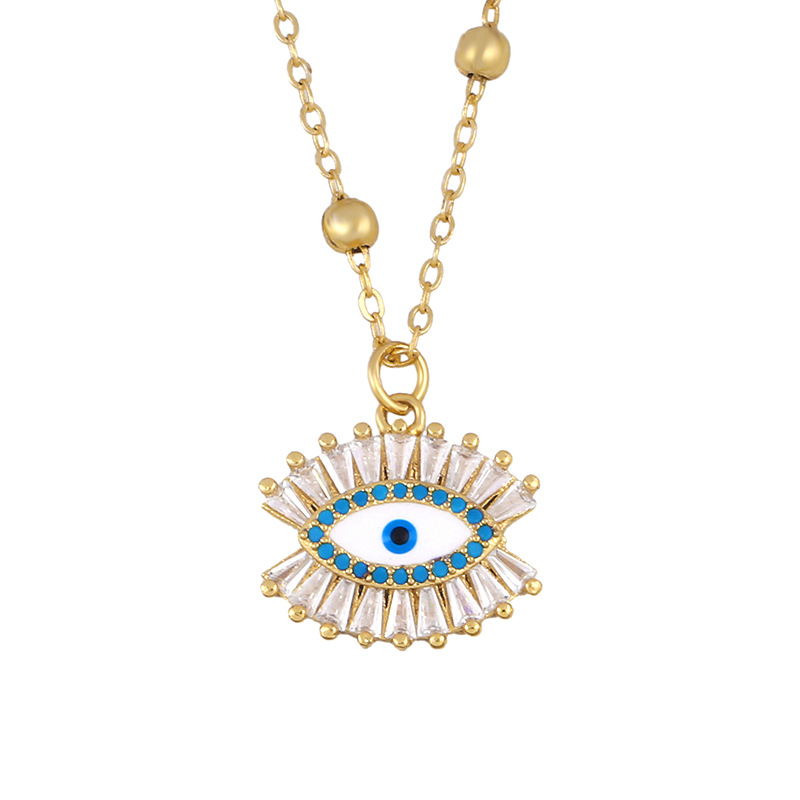 Fashion jewelry micro-colored gemstone life tree round pendant cheap necklace clavicle chain