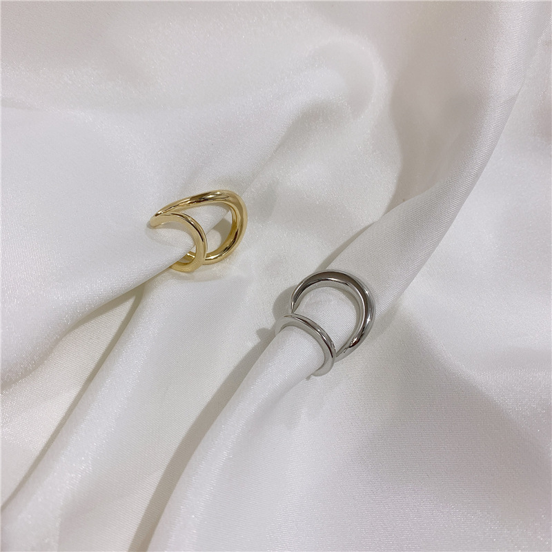 Korean Simple Without Piercing Ear Buckle Double Ring Ear Clip Ear Bone Clip display picture 4