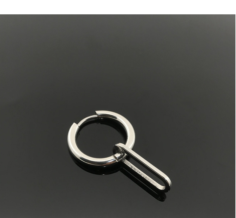8g Weight Earrings Classification 1 Piece Quantity Street Occasion Stainless Steel Material Simple Style Geometric Stainless Steel Plating Earrings 1 Piece