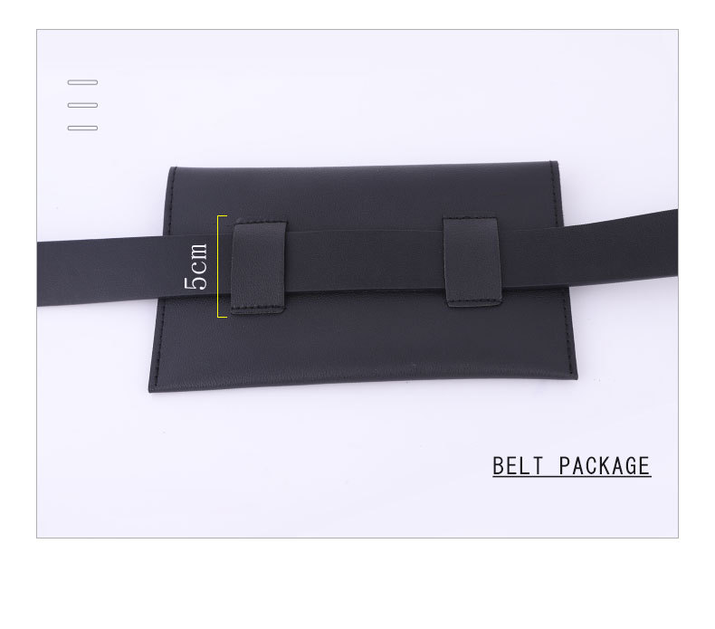 Separate Bag Accessories Belts Pu Belt Bags Purse Mobile Phone Bags Pure Black Models Spot Wholesale Nihaojewelry display picture 9