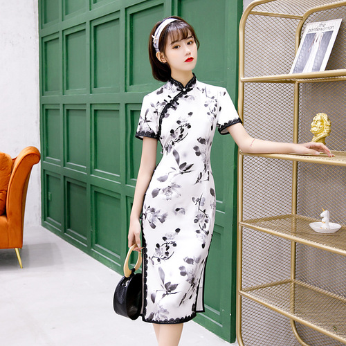 Chinese Dress Qipao for women robe long sexy Retro ress with large size Robes chinoises ress with large size Robes chinoises