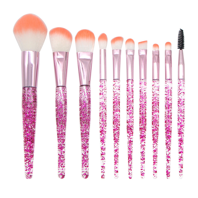 Fashion Synthetic Fibre 10 Crystal Makeup Brushes display picture 2