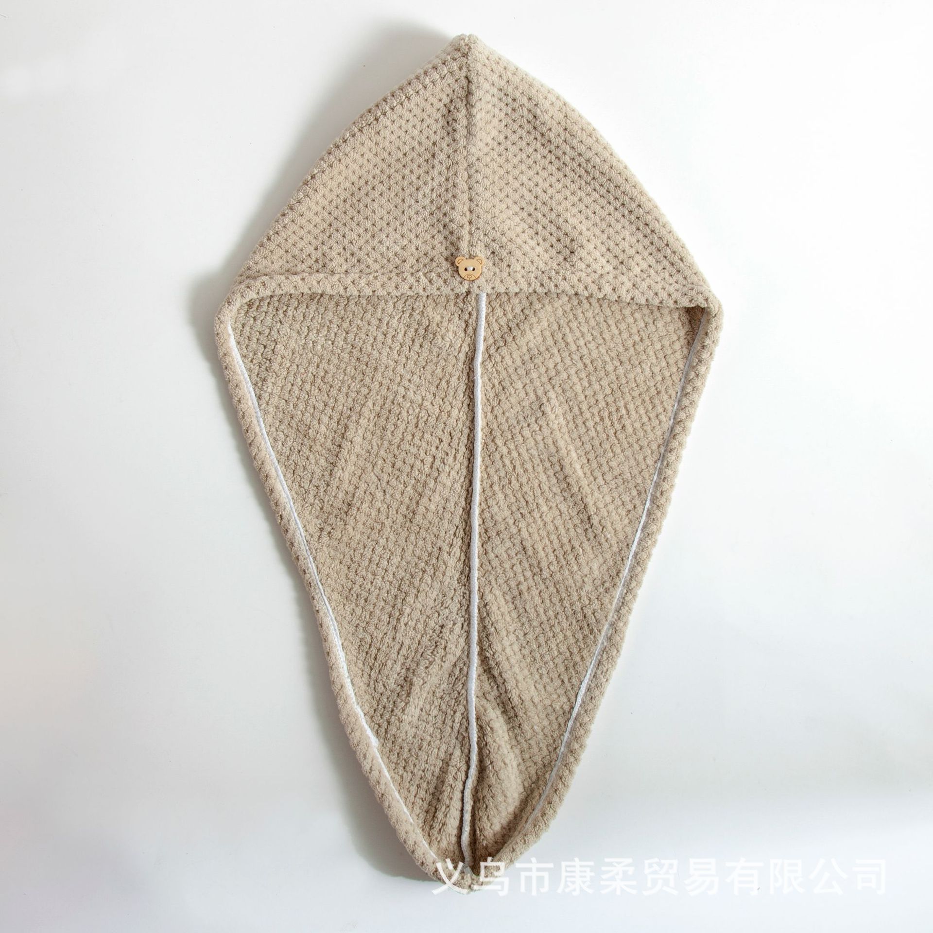 珊瑚绒菠萝格干发帽