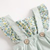 Children's bodysuit, suspenders, set, clothing girl's for new born, Korean style, floral print