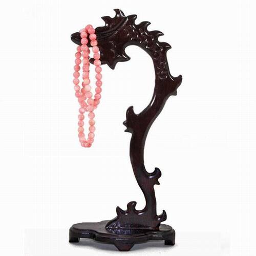 Solid wood hanging jade rack jade jewelry hanger black catalpa wood faucet jade hanger pendant pendant crafts display shelf