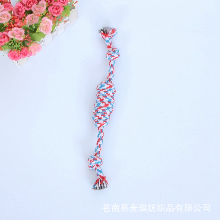 Fashion Rat Knot Bite Resistant Pet Cotton Rope Toy display picture 3